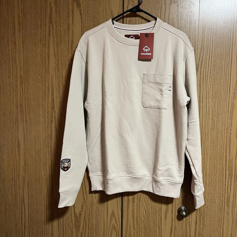 NWT Wolverine Men’s USA Built Crewneck Pullover Sweatshirt Small